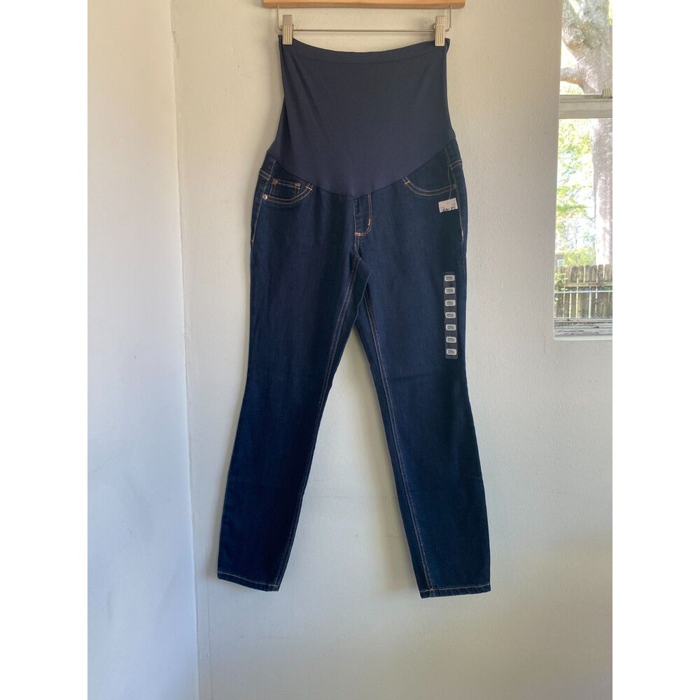 NWT Motherhood Maternity Indigo Blue Jeans Skinny Petite Small Secret fit